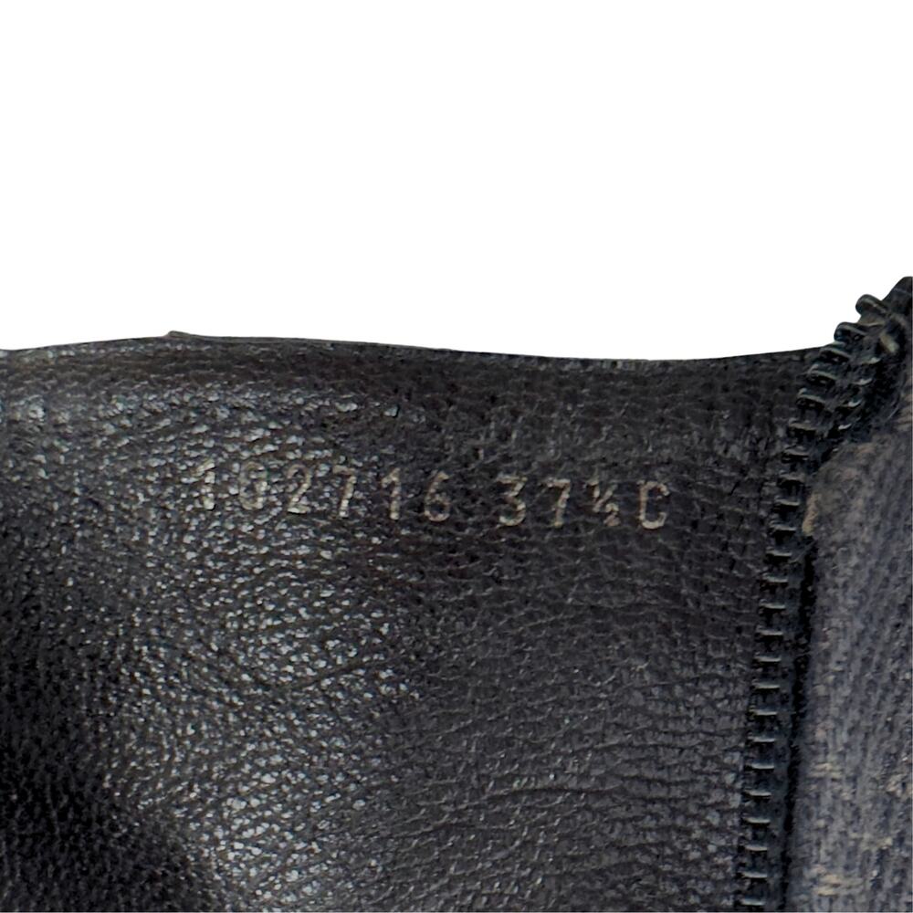 Gucci Boots Knee High Tall Brown Monogram GG Logo Western Cowboy Heels 37.5 - Picture 8 of 11